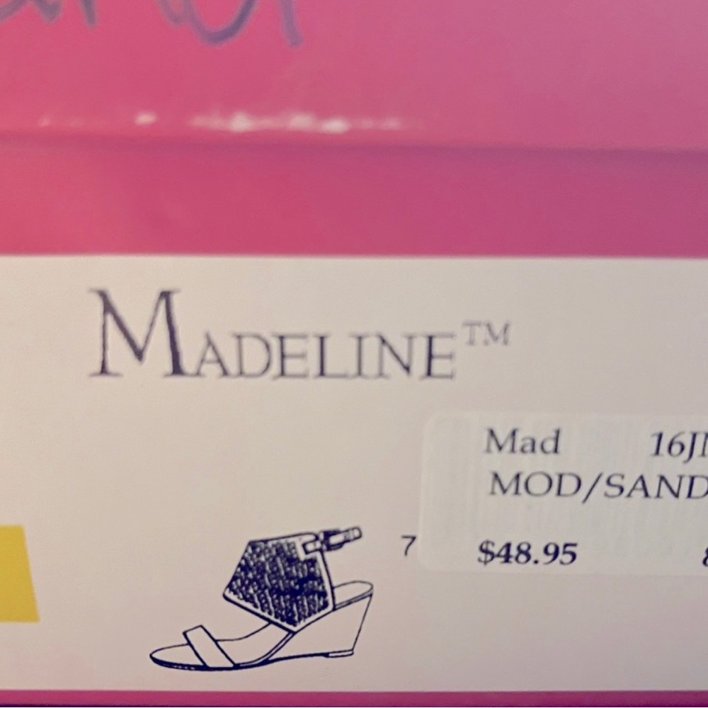 NEW Madeline Bohemian Wedge Tan Sandal Size 8.5 - Picture 8 of 9
